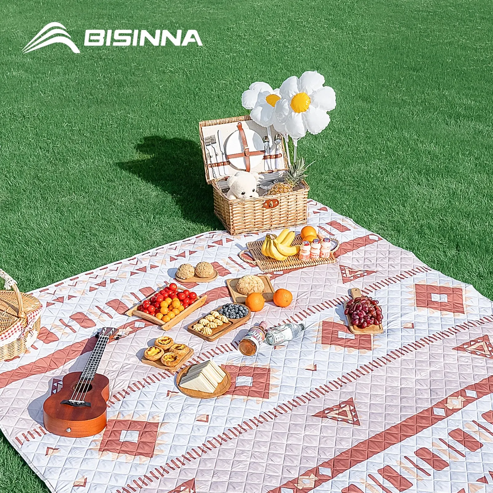 Camping Mat BISINNA Ultrasonic Technology Outdoor Folding Portable Thick Machine Washable Home Park
