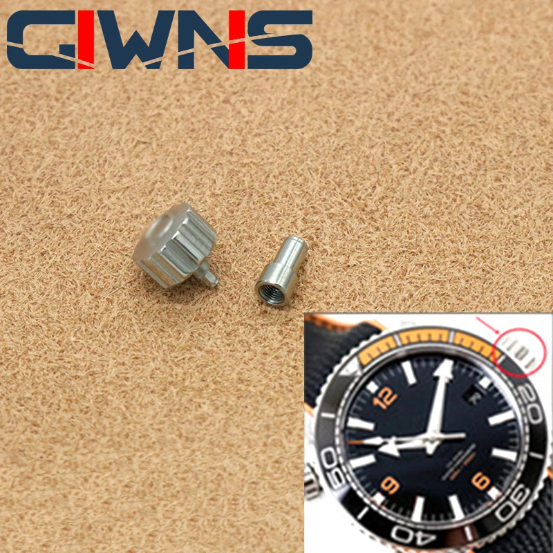 Suitable for Omega Seahorse 600 watch head 7.5mm crown all steel accessories machinery