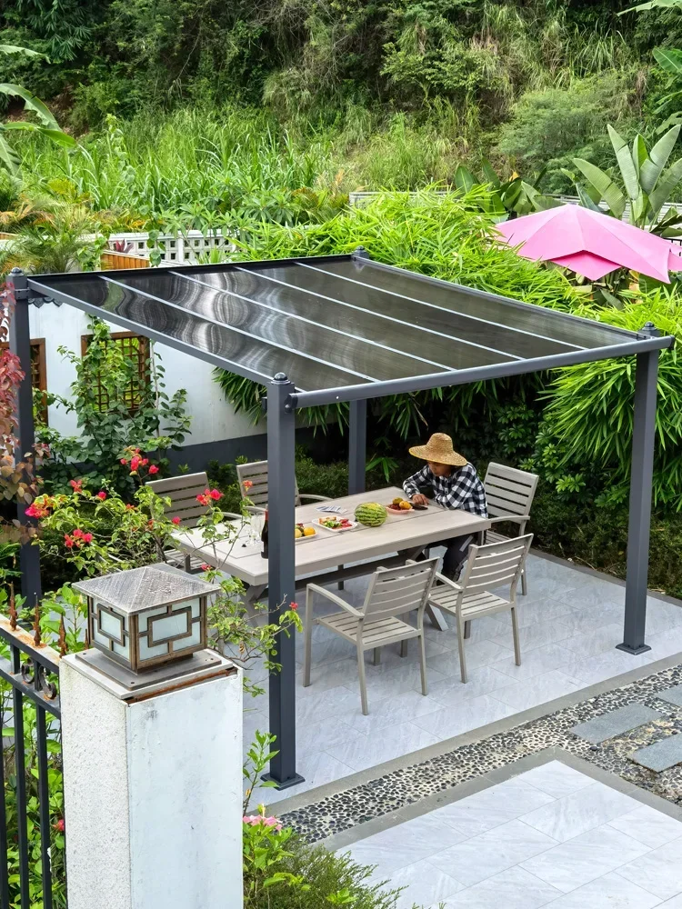 

Павильон с тентом из алюминиевого сплава в сборе, павильон, уличный садовый задний двор, уличный парковочный сарай