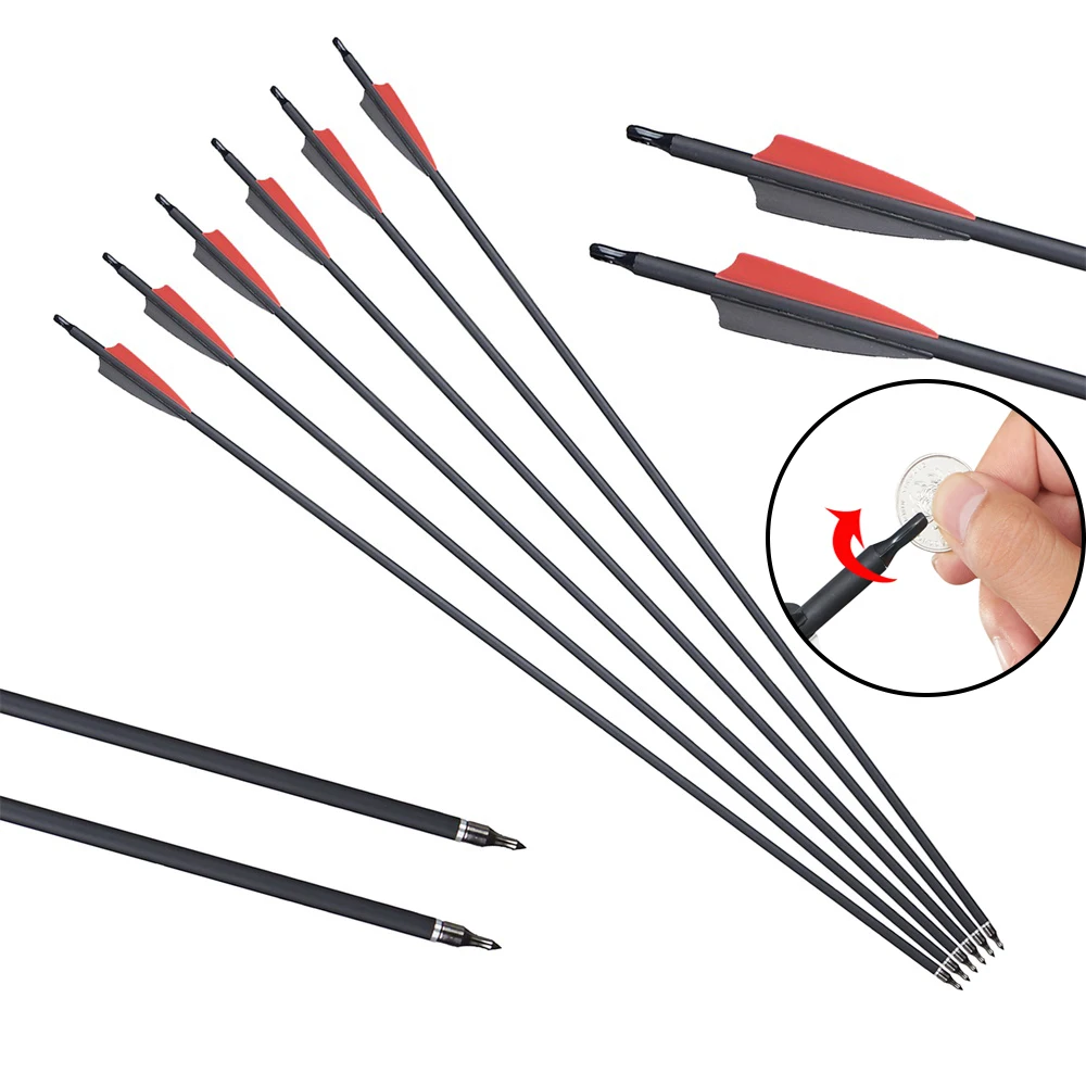 Archery Bow Archery Arrows 30/40lbs Take-Down Recurve/Straight Bow With 12x Carbon Arrows Shooting Practise Hunting Game Accessories