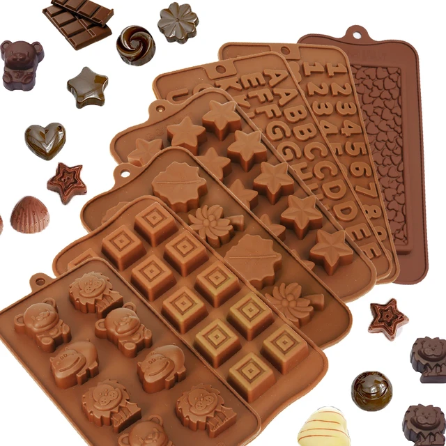 Molde de silicona de grado alimenticio para Chocolate, 10 formas, 3D, molde  de gelatina de caramelo, herramientas para hornear pasteles, molde de pastel  de Fondant de silicona antiadherente, herramienta de bricolaje - AliExpress