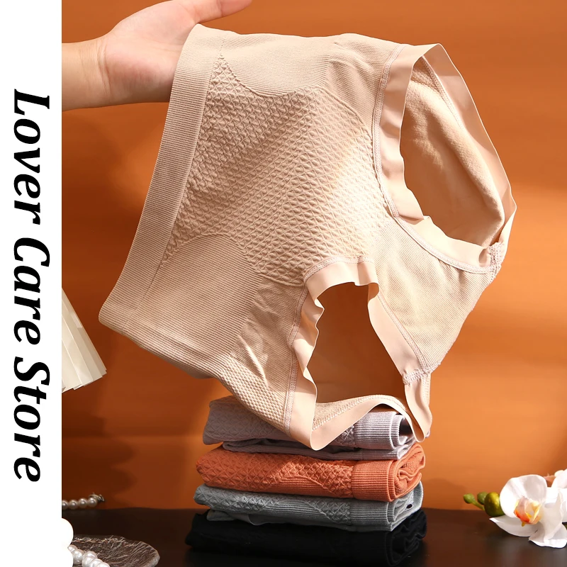 

1PCS Cotton Panties for Women High Elastic Waist Briefs Slimming Solid Color Underpants Female Underwear Soft Intimates Lingerie