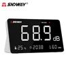 SNDWAY 4 in 1 Decibel Meter Sound Level Meter 30dB to 130dB Audio Noise Monitoring Tester with Temperature Humidity Meter / Time 1