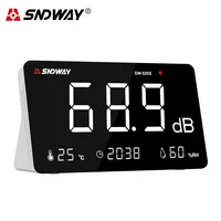SNDWAY 4 in 1 Decibel Meter Sound Level Meter 30dB to 130dB Audio Noise Monitoring Tester with Temperature Humidity Meter / Time 1