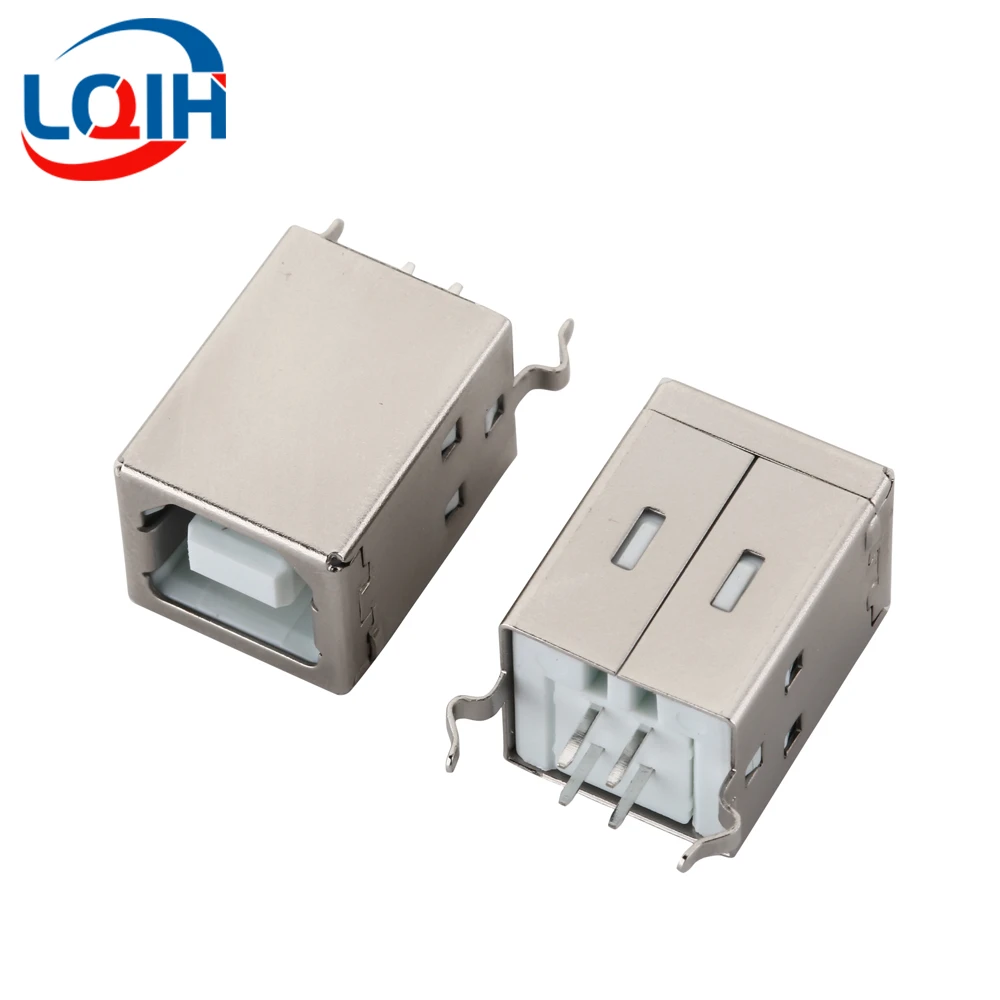 

5PCS USB B-type Female Seat B Female 180 Degree Plug-in Board DIP Interface BF180 Degree Square Female Seat Printing Machine