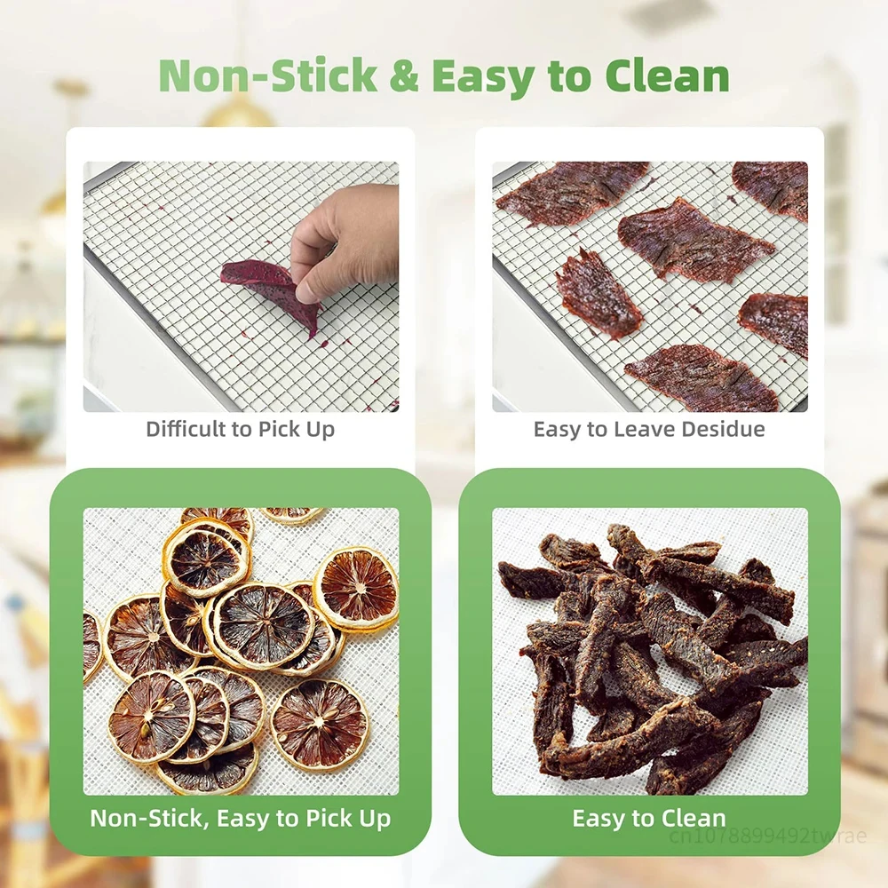 Silicone baking mat Silicone baking tray Silicone dehydrator sheets 15.7x15.7 inch reusable tray liners 10Pcs