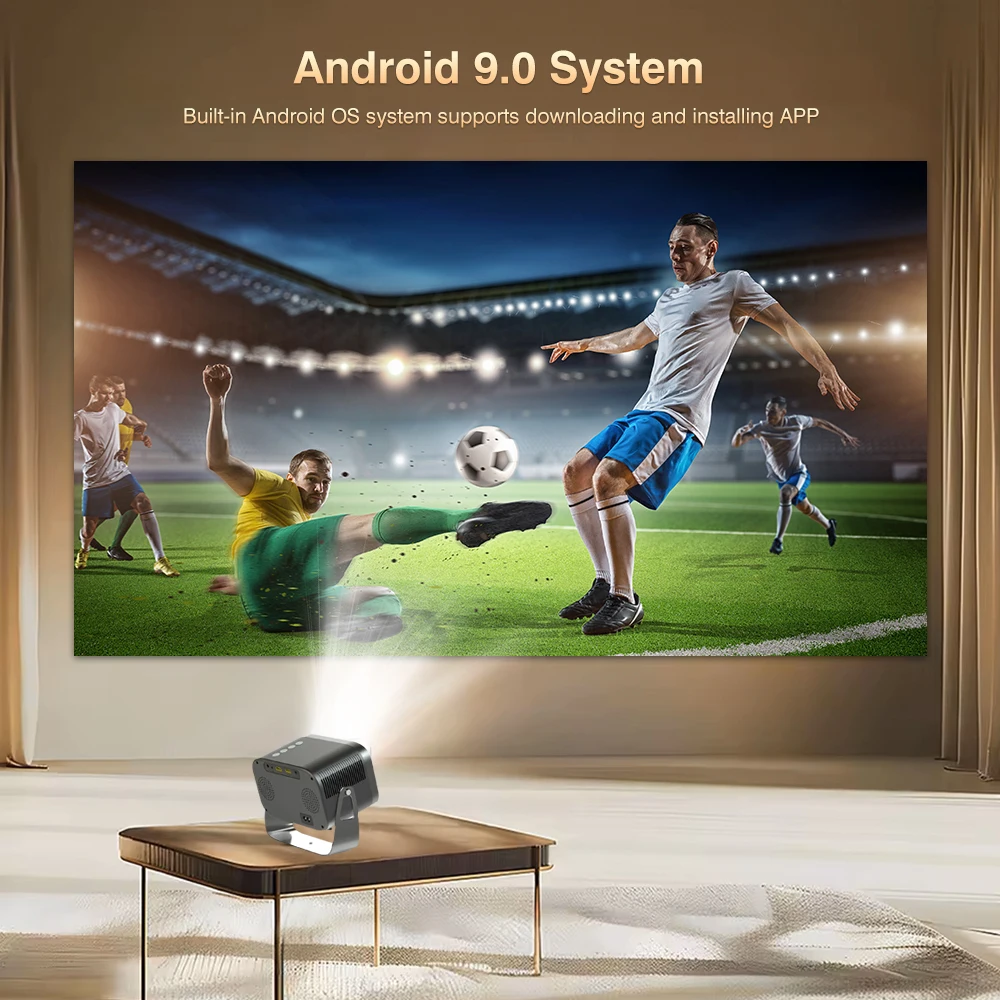 Touyinger L081mini Portable 360&deg; Rotating Projection Android 11 Dual-band Wi-Fi 6 Support 4K 1080P Home Theater Projector