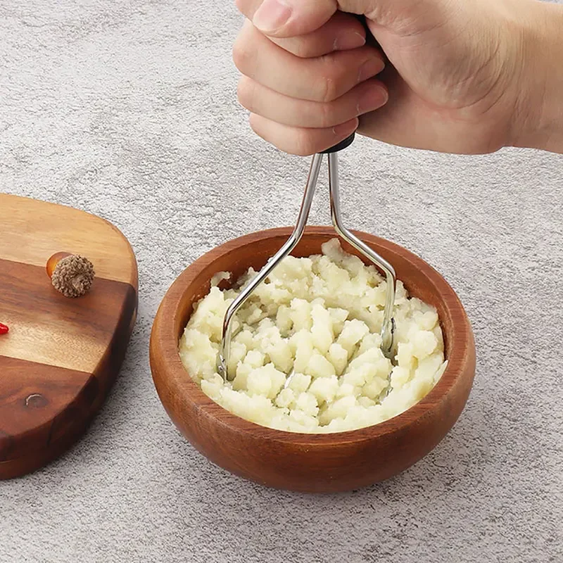 Manual Potato Masher for Smooth Mashed Potatoes Stainless Steel Creative Kitchen Gadgets Protect Hands Fruit