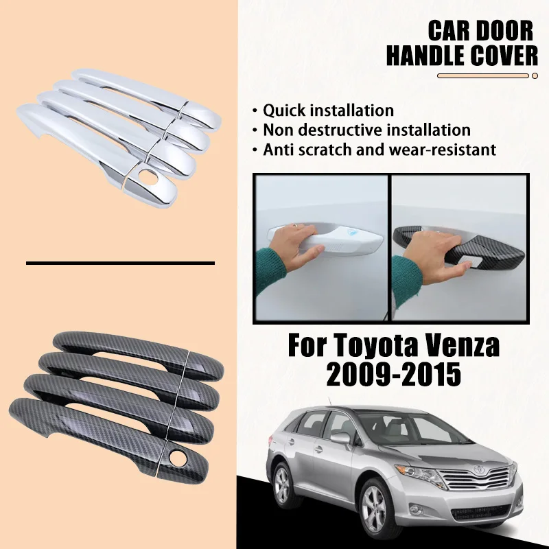 

Door Handle Cover For Toyota Venza 2009-2015 AV10 2010 2011 2012 2013 2014 ABS Chrome Car Accessories Catch Rustproof Stickers