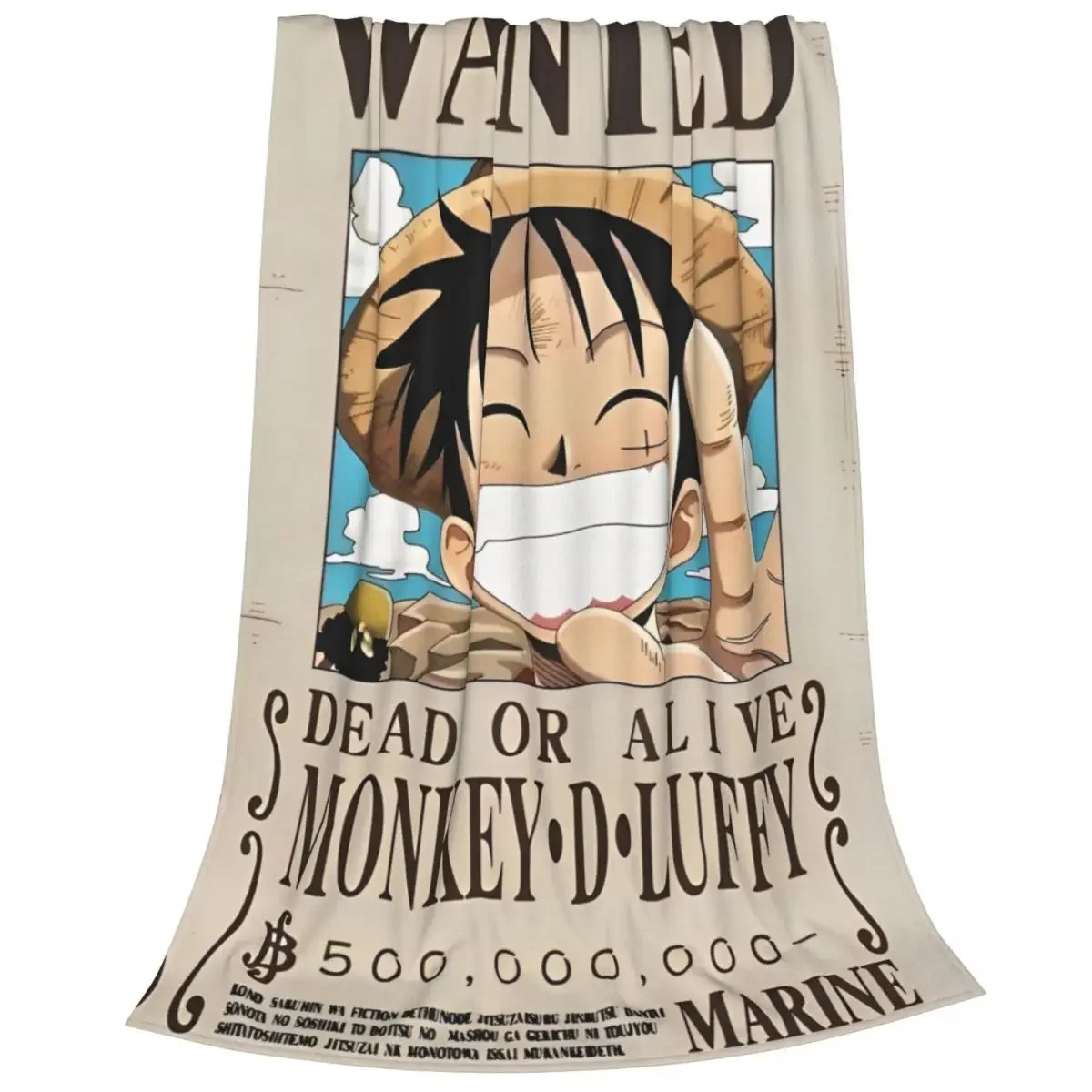 O-One P-Piece Anime Blankets Pirates Japan Manga Wool Funny Warm Throw Blanket for Chair Covering Sofa Spring/Autumn Office 4
