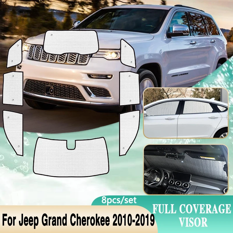 Full Cover Sunshades For Jeep Grand Cherokee Accessories WK2 20102019