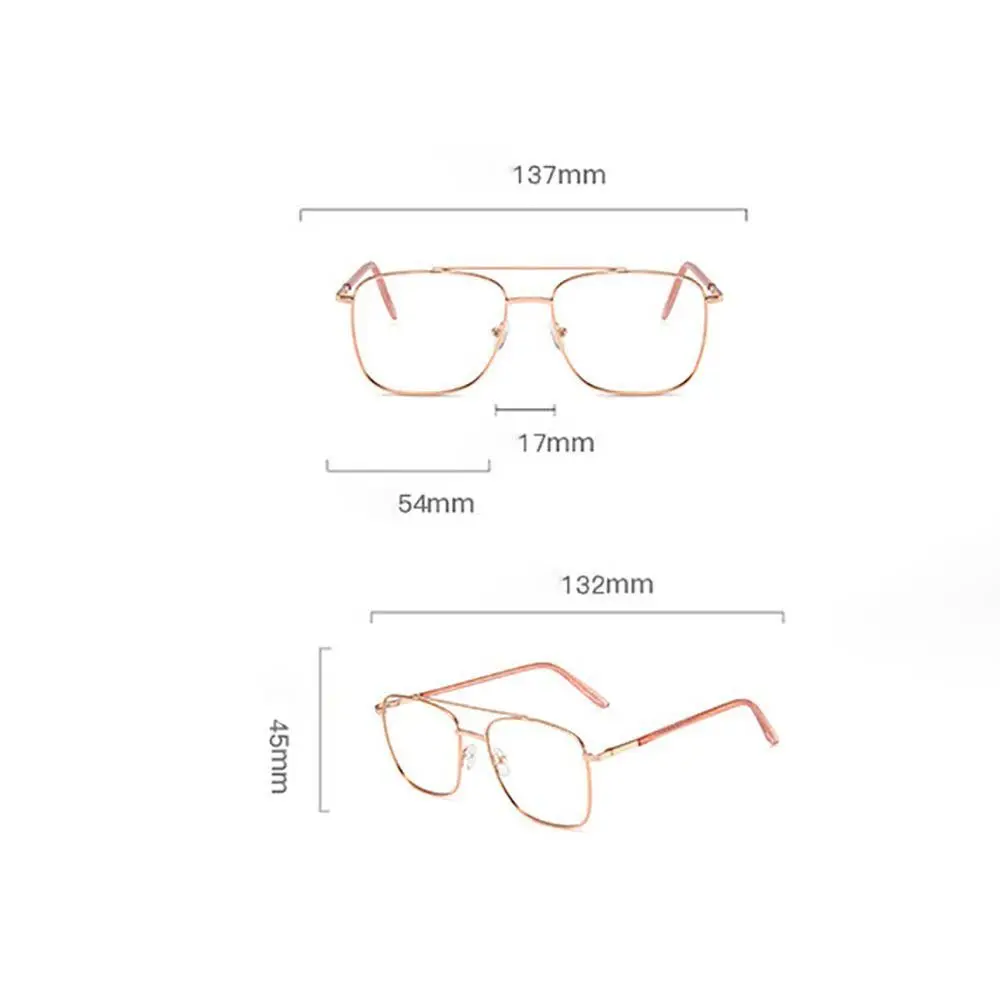 Men's Clear Lens Blue Light Blocking Metal Frame Glasses