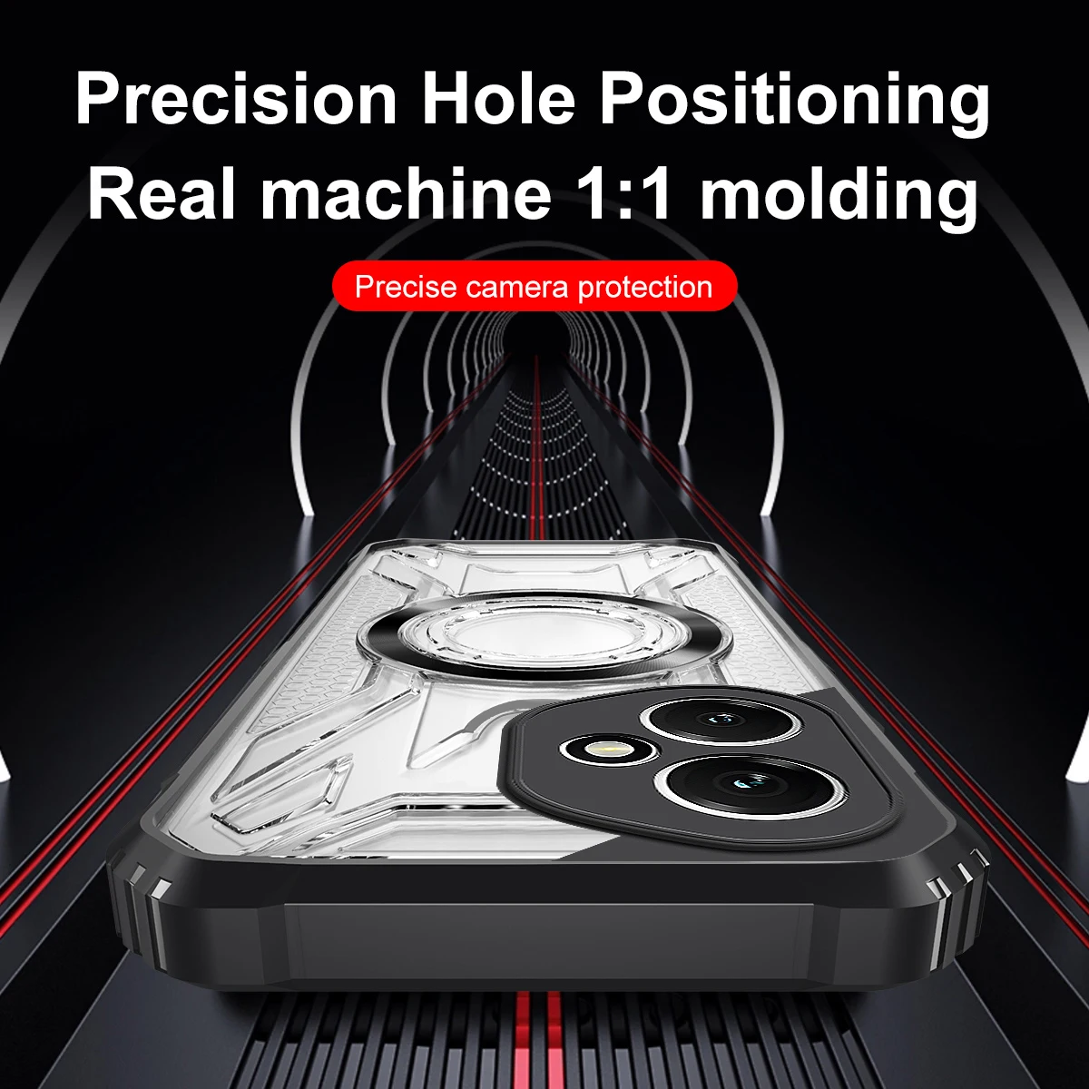 Deluxe Magnetic Clear Shockproof Case with Military-Grade Protection