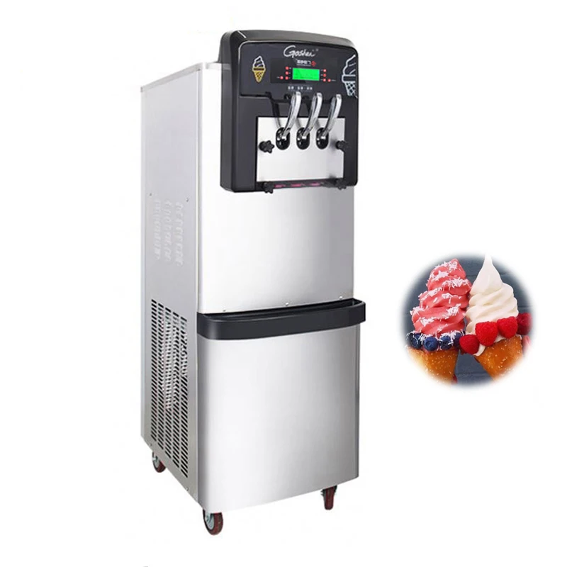 

Vertical Soft Ice Cream Makers Stainless Steel Dessert Ice Cream Vending Machine 110V 220V