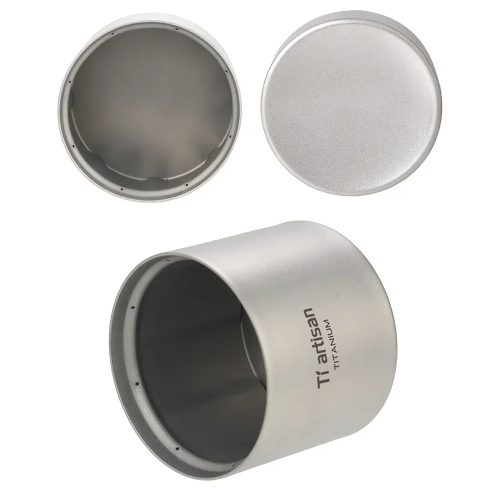 Portable Titanium Liquid Stove Lightweight Alcohol Furnace 100ml Capacity Camping Hiking Backpacking Adventures
