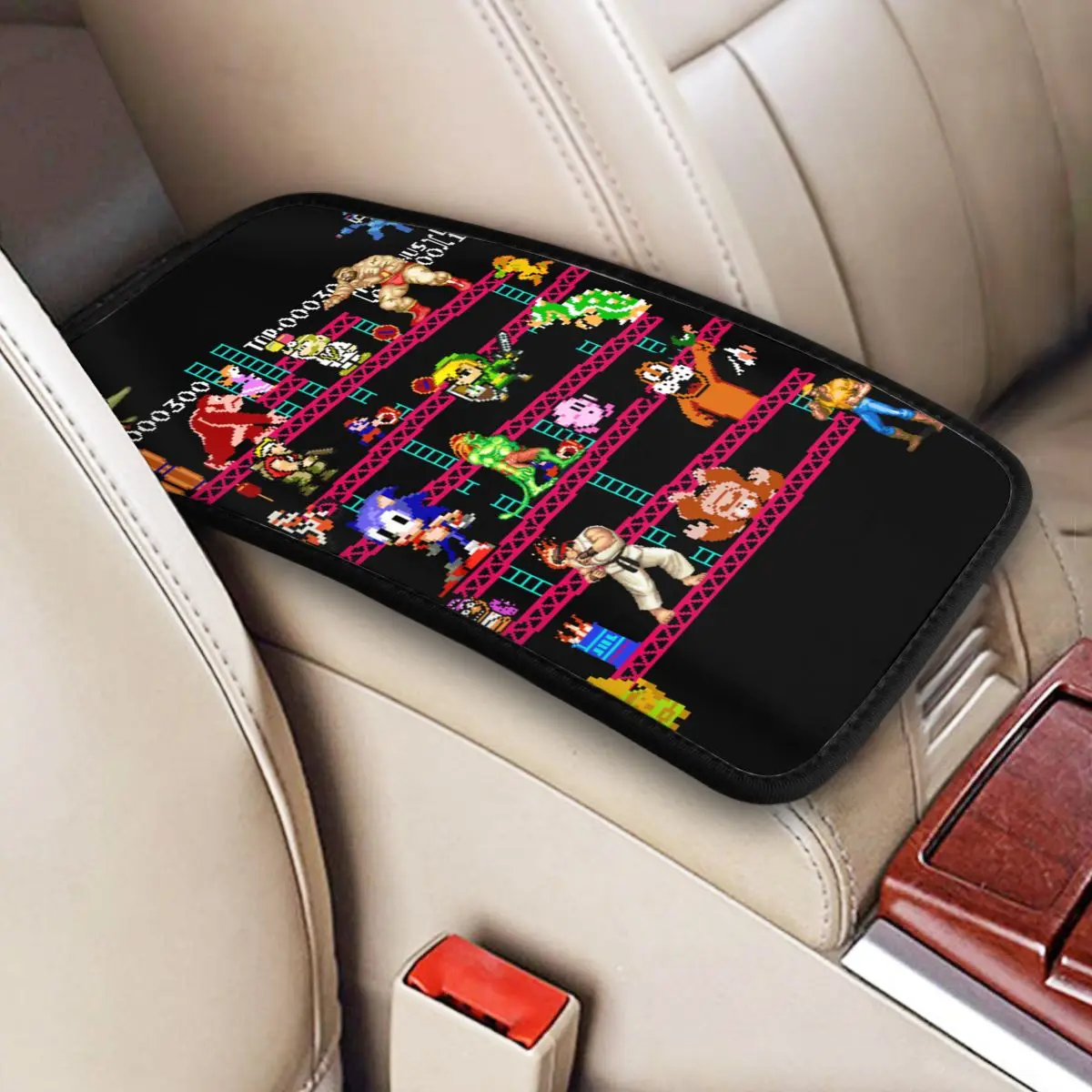 Center Console Cover Pad Arcade Game Collage Car Bracciolo Cover Mat Fc Console Game Universal Waterproof Auto Interior
