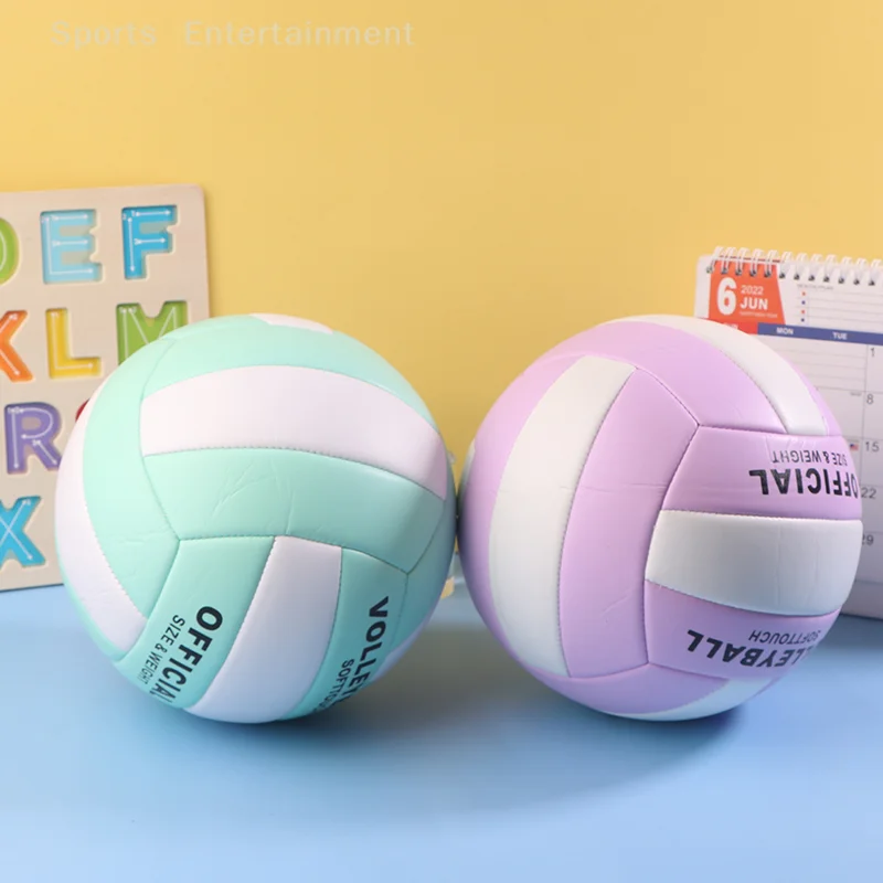 1Pc Size 5 Volleyball Rubber+PVC Ball Sports Sand Beach Playground Gym Game Play Competition For Beginner Teenager Training