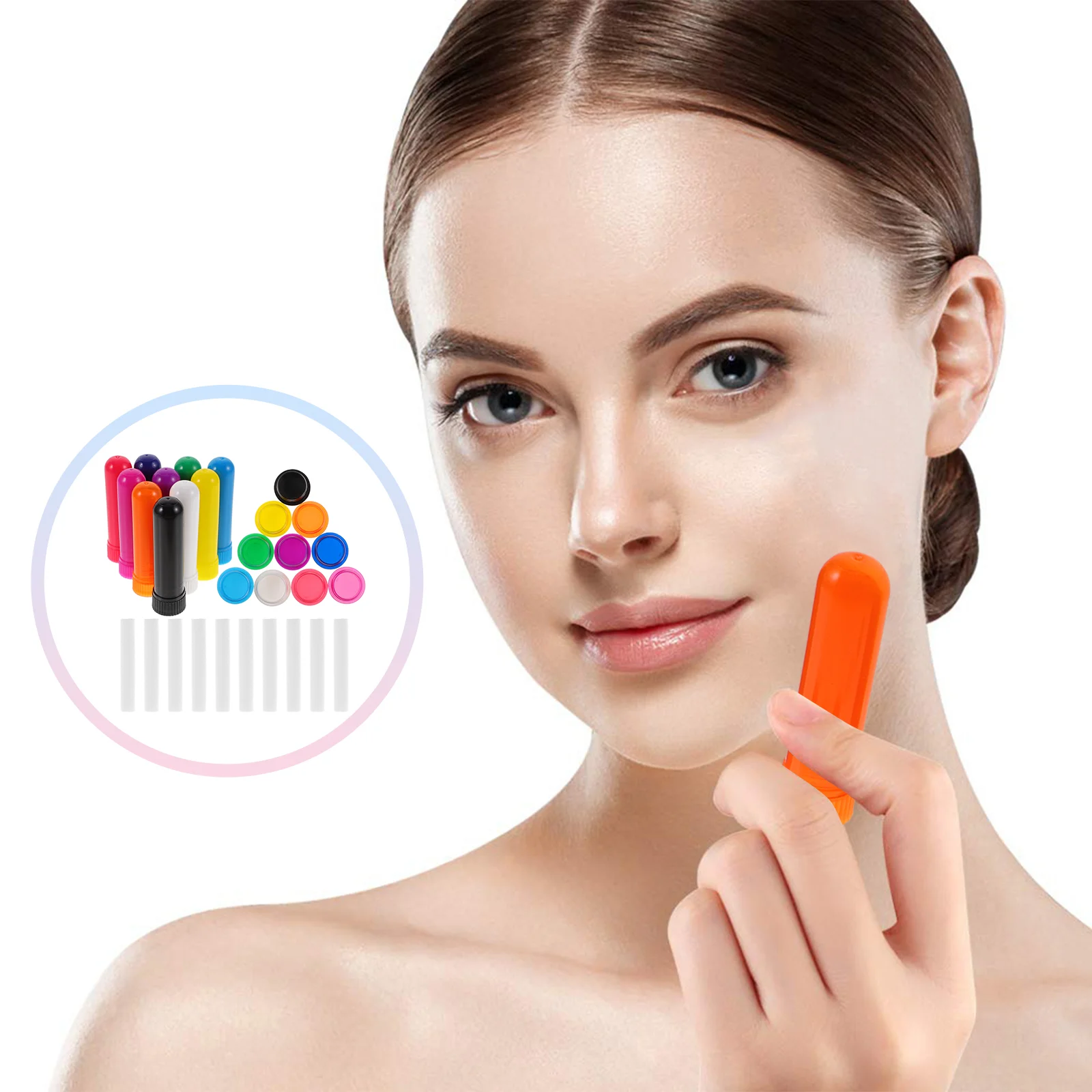 

10pcs Scent Inhaling Sticks Aromatherapy Inhalers Tubes Essential Oil Nasal Inhalers Tubes