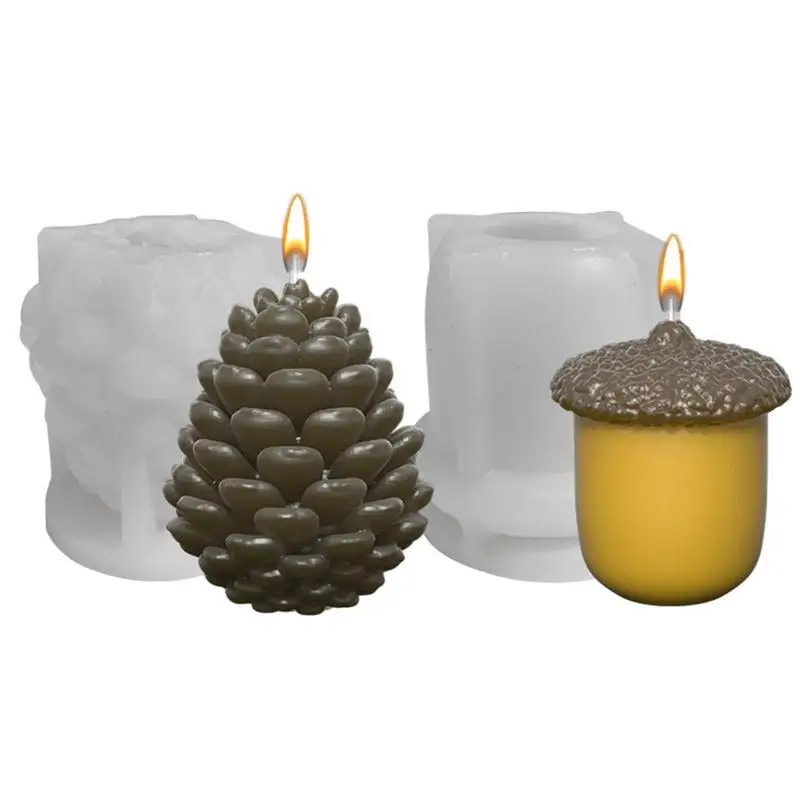 

Silicone Pine Cone Acorn Silicone Candle Mold Creative DIY Acorn Shape Candle Mold Multipurpose Christmas Gift Cone Making Mold