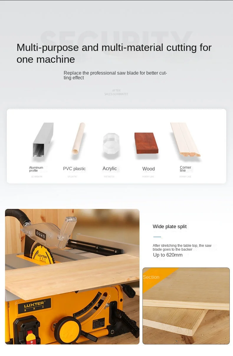 8 Inch Dust-Free Wood Circular Saw 1500w Woodworking Electric Cutting Tool Multi