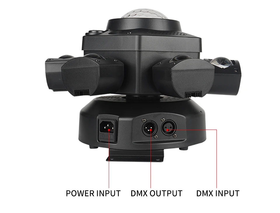 RGBW Kaleidoscope Six-Arm Mini Magic Ball Laser Light 120W 6 Head DMX Moving Hea