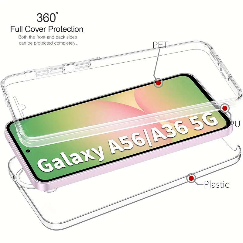 360 Full Body Transparent Shockproof Silicone Phone Case