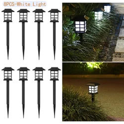 8 Pack Solar Pathway Lights - Waterproof Outdoor Landscape Lighting for Garden, Patio, Walkway, and Driveway Decor (White Light)