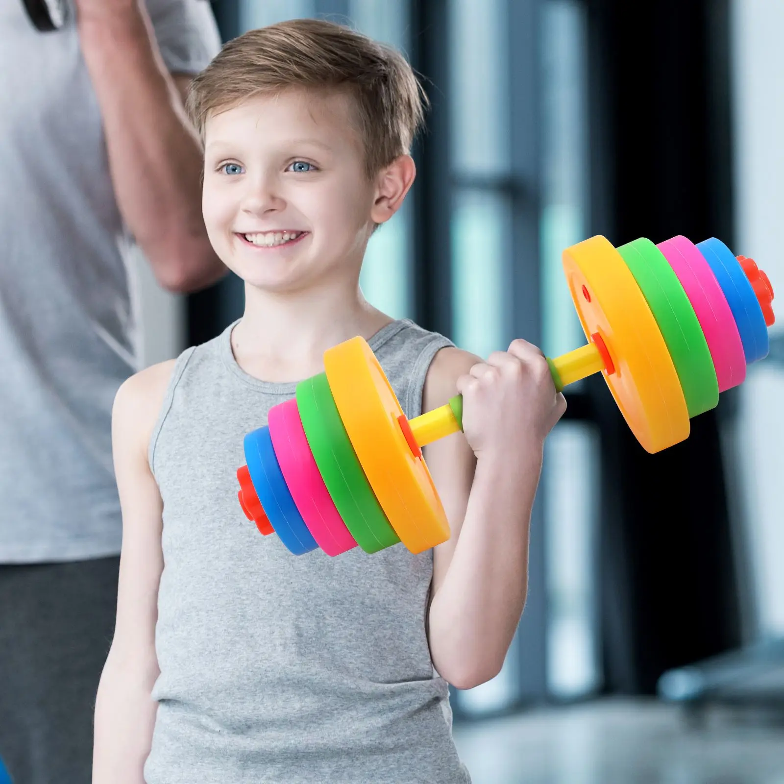 Adjustable Dumbbell Kids Toy Arm Training Exercise Hand Weight Kindergarten Workout Sand Water Filled adjustable dumbbell