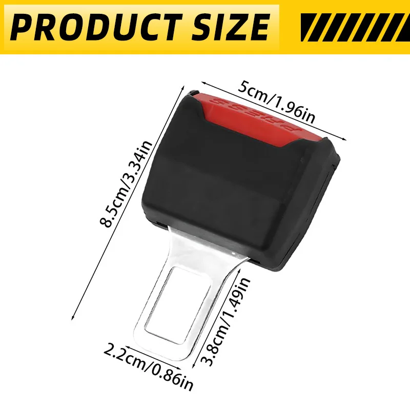 2개입 자동차 안전벨트 클립 연장 플러그 자동차 안전 시트 잠금 버클 안전벨트 클립 연장기  자동차 시트 액세서리