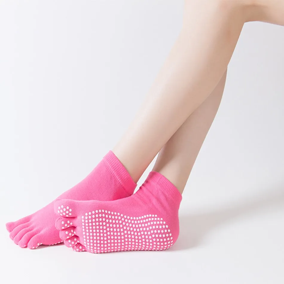 Women Sports Yoga Socks Five Finger Slipper Anti Slip for Pilates Ballet yoga socks