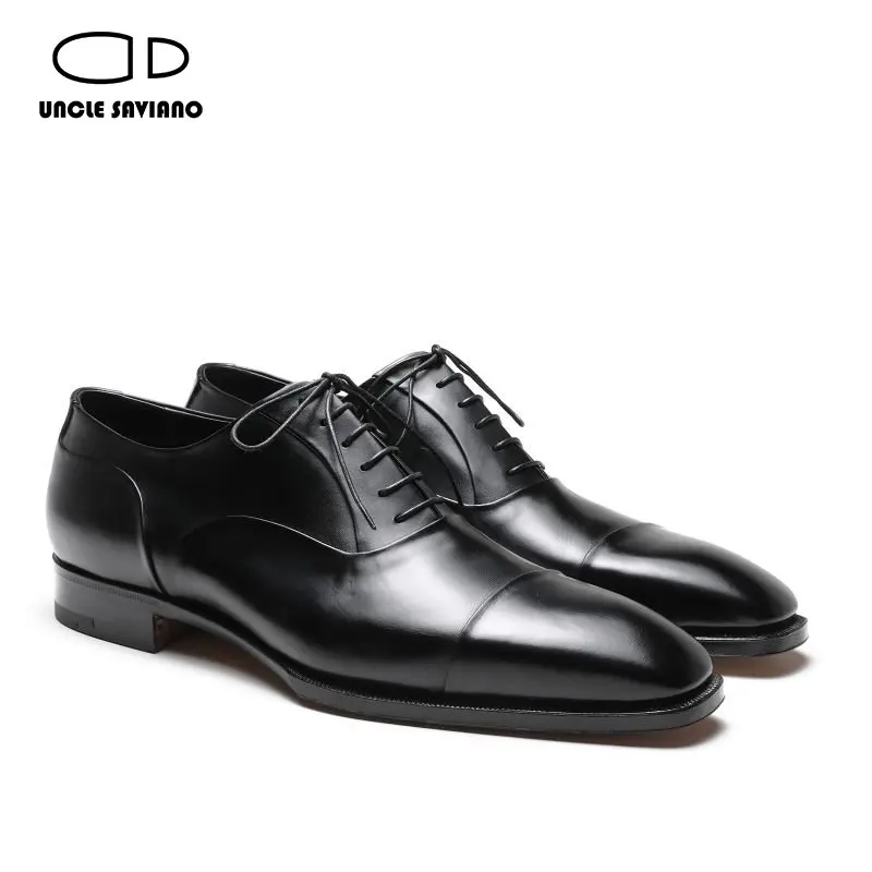 

Uncle Saviano Oxford Elegent Men Dress Shoes Fashion Handmade Formal Office Man Shoe Business Designer Genuine Leather Shoes Men