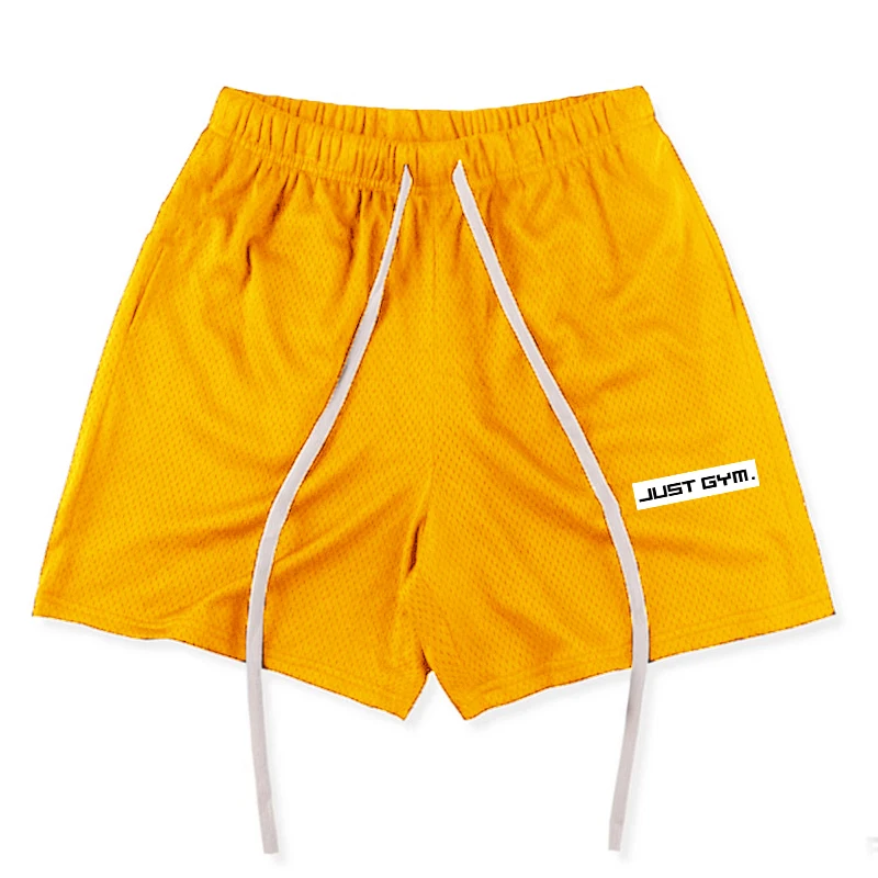 Men's lightweight mesh breathable fitness shorts summer sports casual pants