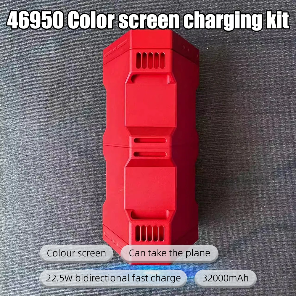 22.5W DIY Power Bank Kit Color Screen 46950 32000mah Punk Aluminium Shell PD2.0 AFC PD3.0 SCP FCP Sfcp PE2.0 Phone Fast Charging