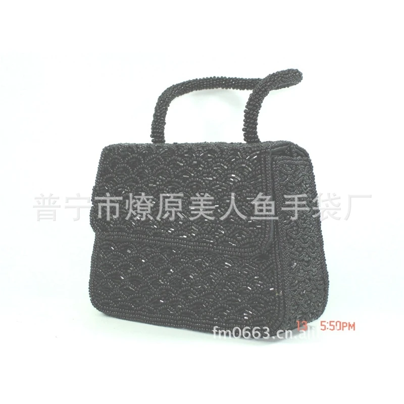 

14x10CM Beaded Embroidery Bag Hand-embroidered Dinner Bag Bride Wedding Celebration Clutch Embroidered Beads Women Bag A7621