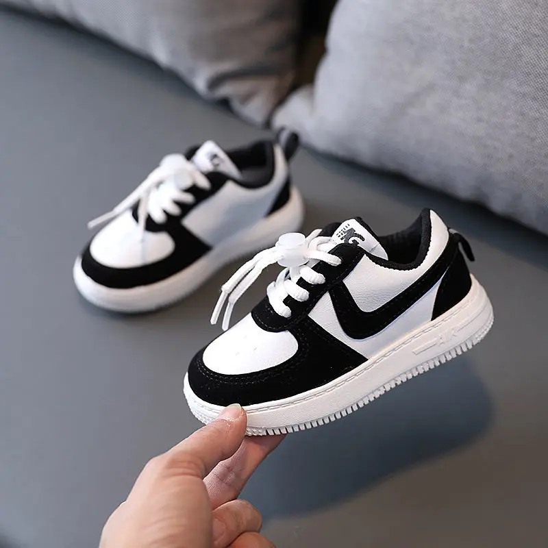 

Size 21-30 Children Sneakers Boys Casual Shoes Breathable Leather Kids Sports Shoes Soft Flats Girls Unisex Designer Baby Shoes
