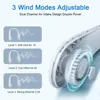 New Mini Neck Fan Portable Bladeless Hanging Neck 1200mAh Rechargeable Air Cooler 3 Speed Mini Summer Sports Fans 4