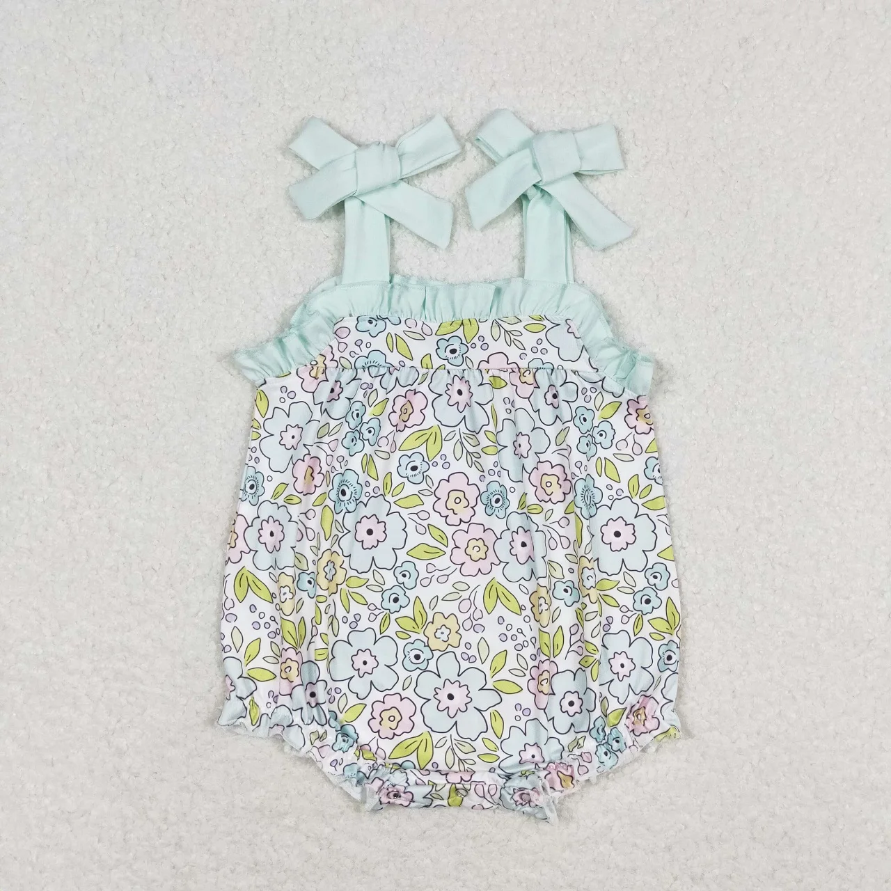 Wholesale Children Summer Newborn Romper Baby Girl Flower Bubble Jumpsuit Kids Toddler Infant Floral One-piece Clothing 4
