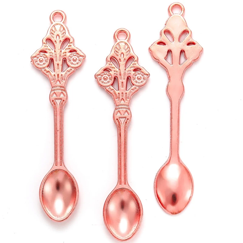 Measuring Spoon Set Kitchen Measuring Spoons 4PCS Ancient Mini Metal Spoon Micro-tuning Shovel Crown spoon Pendant