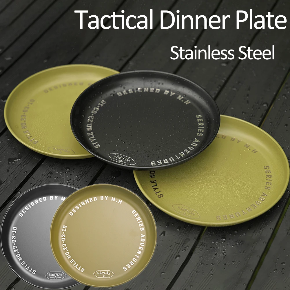 PorttilaoinoxidvelCampingPlateTacticalDinnerPlateMetalDish