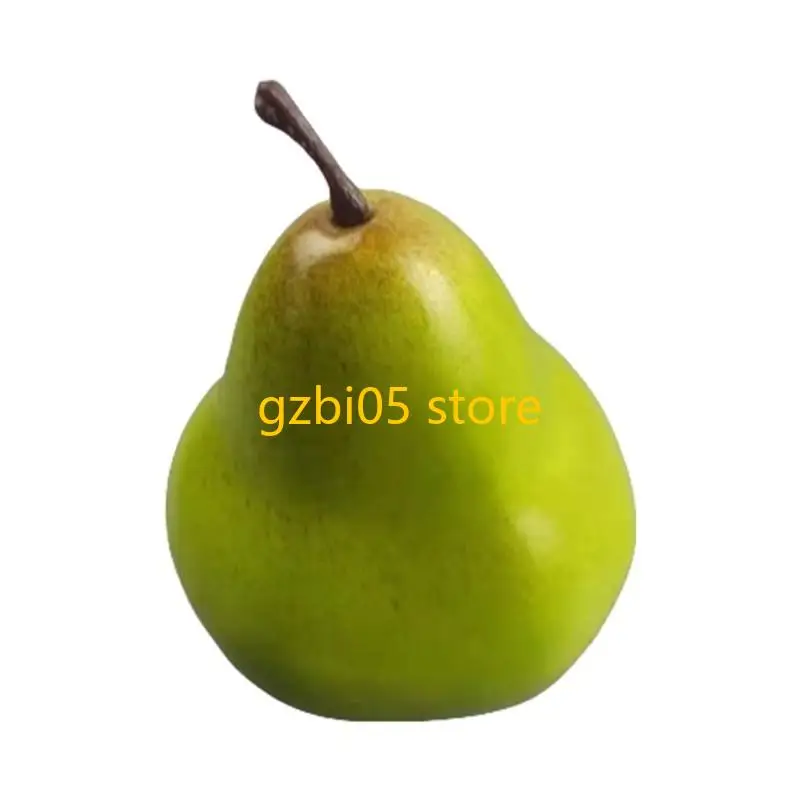 Enhanced Artificial Pear for Photography and Kitchen Decoration Props