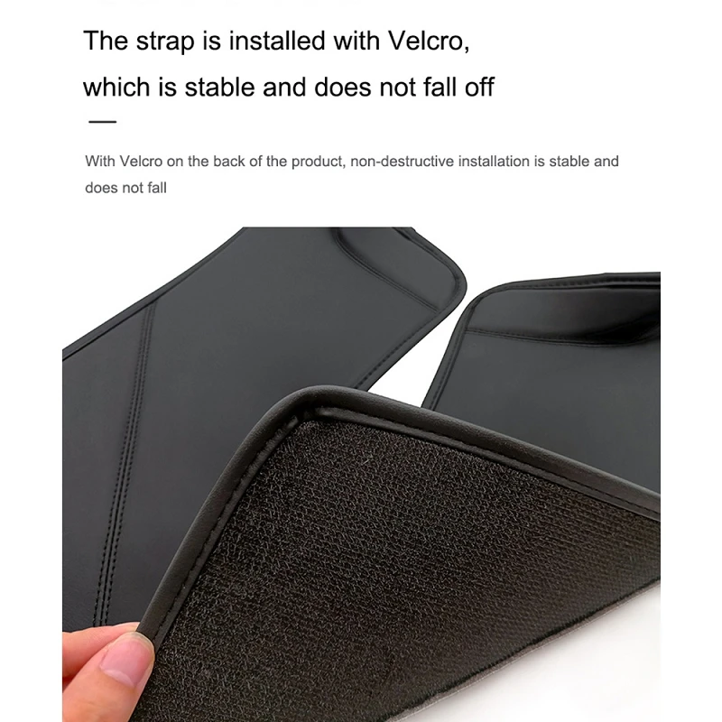 Car Rear Door Sill Protector Leather Rear Seat Anti-dirty Mat Anti Kick Pad For Tesla Model Y Car Accessories