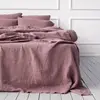 100% Pure Linen Bed Sheets Stone Washed French Linen Solid Color Breathable Durable for Hot Sleepers 1 PC Flat Sheet Bedsheets 5