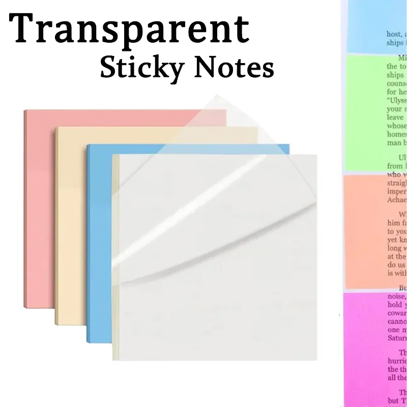 

50 листов, прозрачные клейкие Блокноты с наклейкой