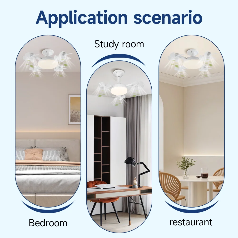 Modern Ceiling LED Fans Light Remote Control 3-Speed Adjustable Roof Illumination LivingRoom Bedroom Home Ceiling Fan with light