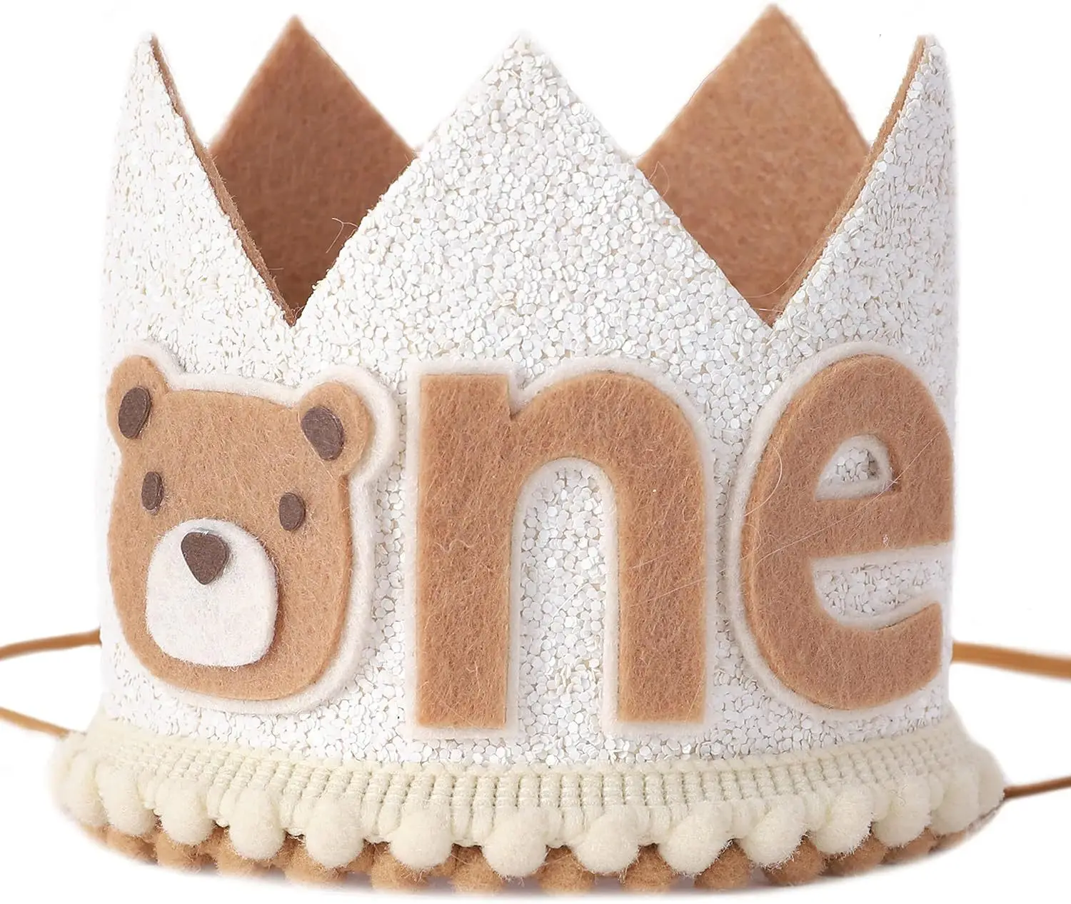 Birthday Party Decoration For Kids Bear Crown Birthday Hat Glittering Powder 1st Birthday Decoration Supplies
