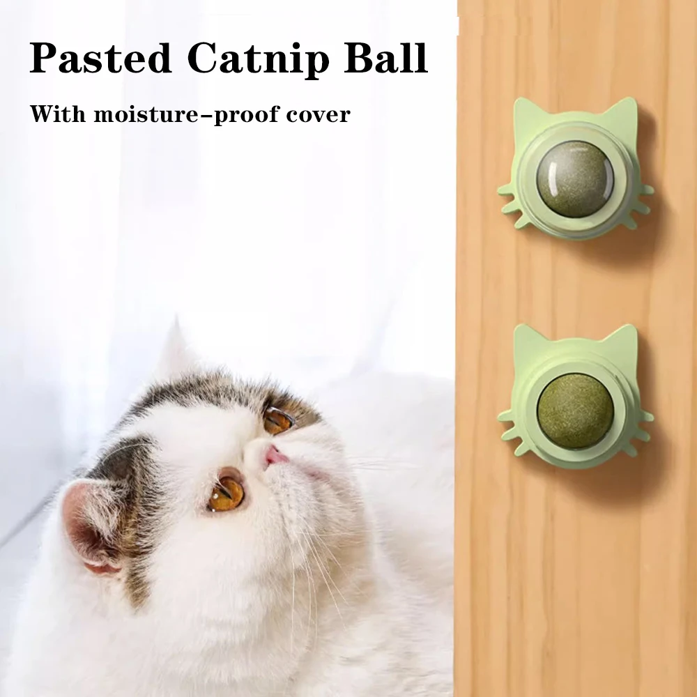 Cat Toy Catnip Ball Pasted Cat Mint On The Wall Pet Ball Toys For Cat Accessories Pet Supplies juguetes para gatos 고양이 Mascotas