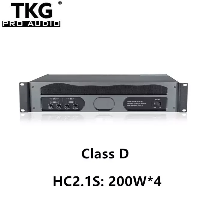 

TKG HC2.1S 200 ватт 200 Вт профессиональный усилитель звука для продажи 2U Класс d 4-канальный усилитель
