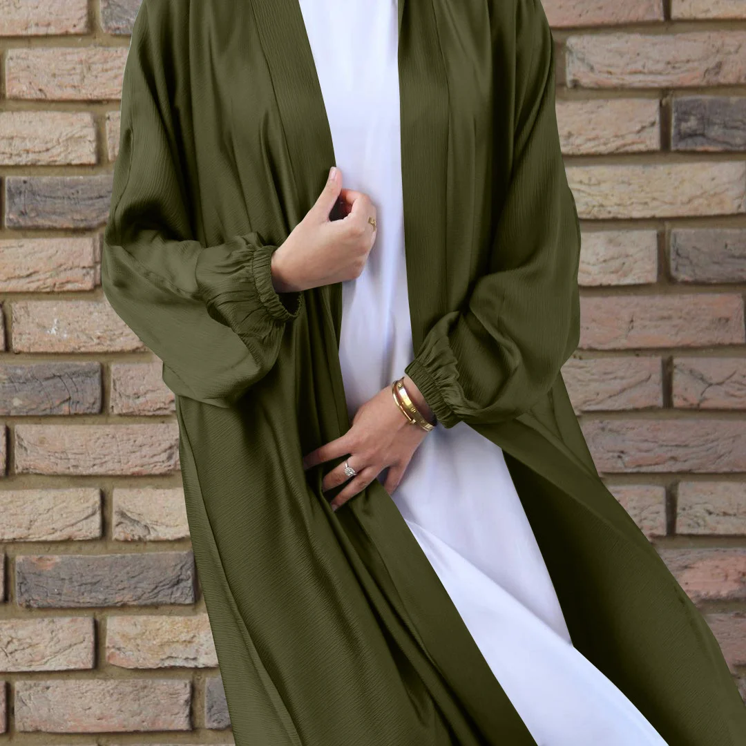 Prayer Clothes Women Satin Cardigan Robe