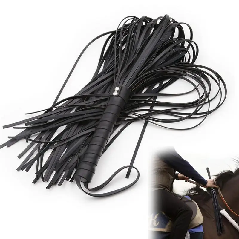 

Horse Whip Leather Crop Whip Hand Woven Handle Equestrian Whip Teaching Training Riding Crop For Performance For Training Riding