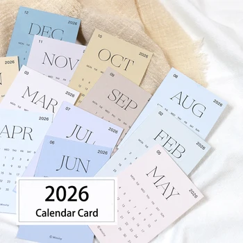 12 Fogli di Carte Calendario 2026, Etichette per Quaderni, Multifunzionali e Colorate, Classificazione Calendario 2026, Forniture per Ufficio